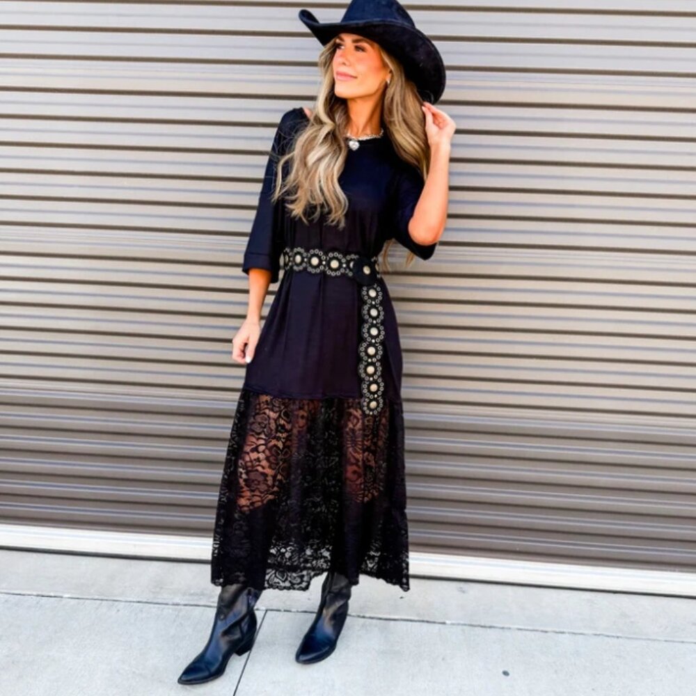 BNWOT Ruthie Grace "The Carley Dress" L/XL Black